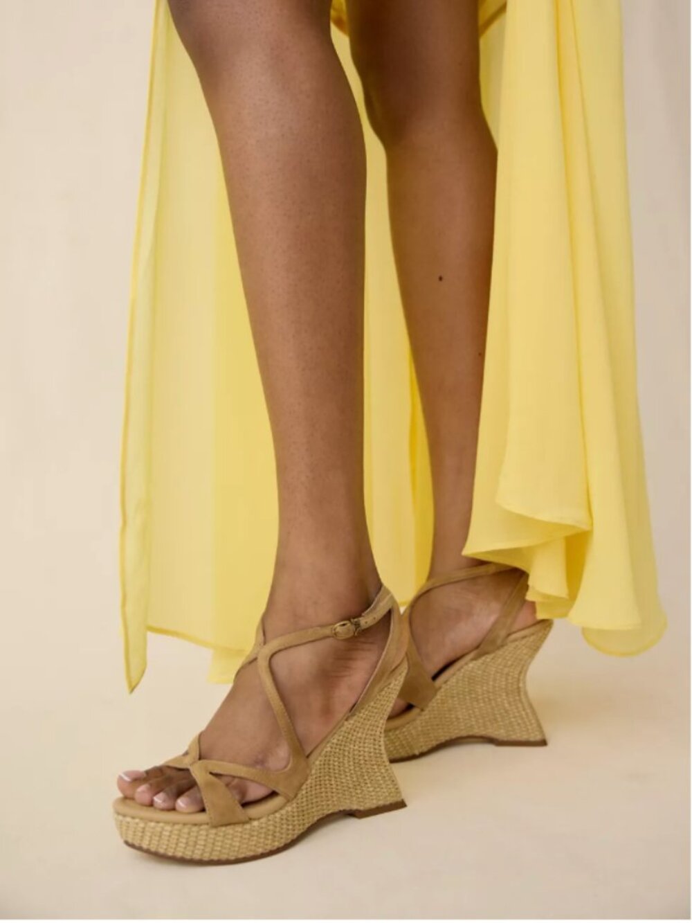 Free People Women's Trina Espadrille Wedge Sandals In Honeyed Oak- 8-1/2 NWT